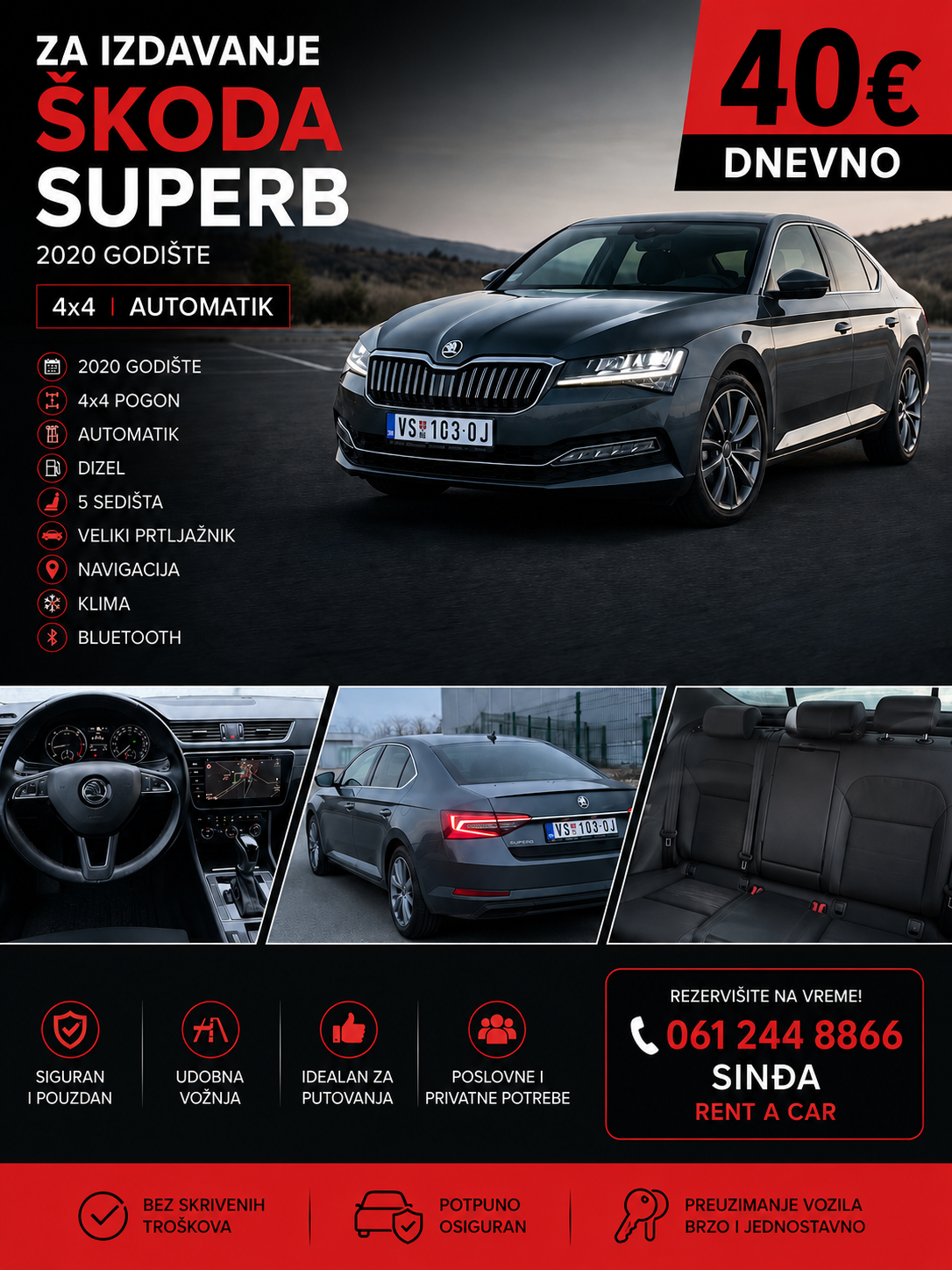 Vozni park rent a car Sinđa Vršac